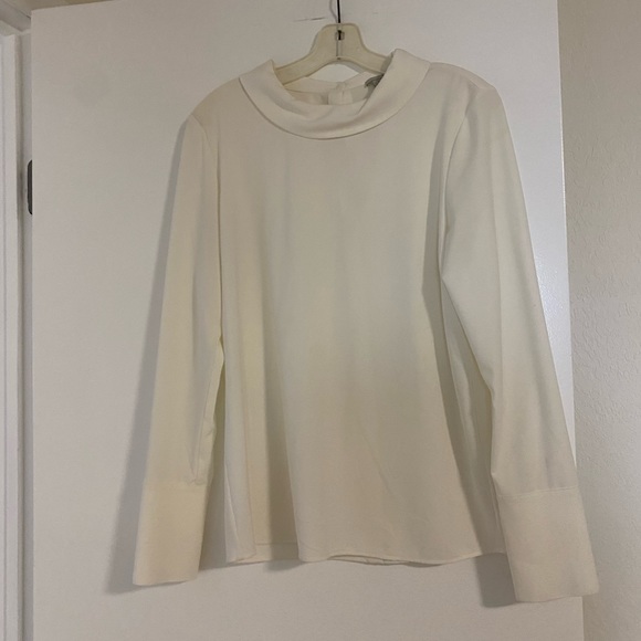 Halogen | Tops | Halogen Cream Blouse Buttons Down The Back Size S ...